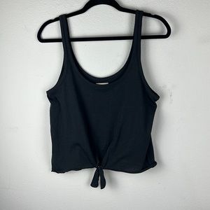 NWT- Black Tie Front Tank - Chaser